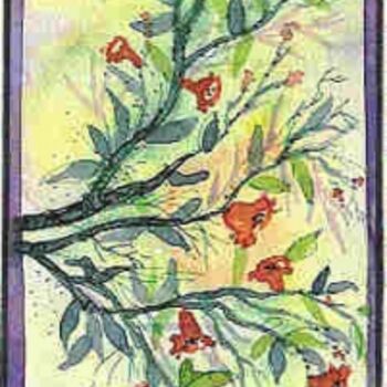 Pittura intitolato "floraldesign011.jpg" da Kundala, Opera d'arte originale