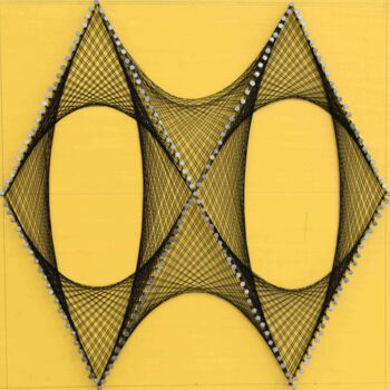 Escultura intitulada "Nailed it Series No…" por Sumit Ratta, Obras de arte originais, String Art