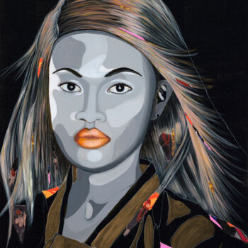 Pintura intitulada "Lost Identity - Mab…" por Sung Lee, Obras de arte originais, Acrílico Montado em Armação em madeira
