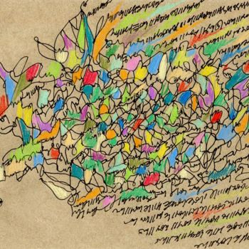 Drawing titled "The Sound Clouds As…" by Lina Stern, Original Artwork, Marker