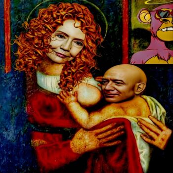 Arts numériques intitulée "FEEDING BEZOS" par Supreme Goonz, Œuvre d'art originale, Photo montage