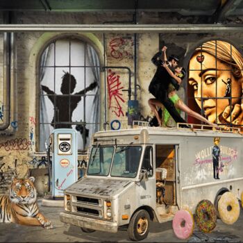 Arts numériques intitulée "Tango in Banksy's g…" par Supreme Goonz, Œuvre d'art originale, Modélisation 3D