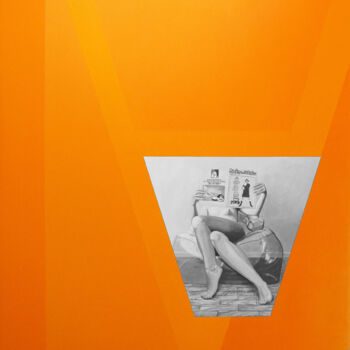 Картина под названием "cor de laranja" - Susana Ribeiro, Подлинное произведение искусства, Акрил