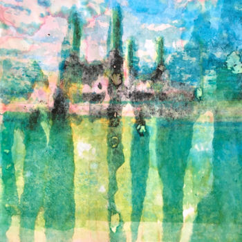Peinture intitulée "Battersea - green r…" par Suzsi Corio, Œuvre d'art originale, Aquarelle