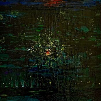 Schilderij getiteld "Night" door Suzy Martin, Origineel Kunstwerk, Acryl