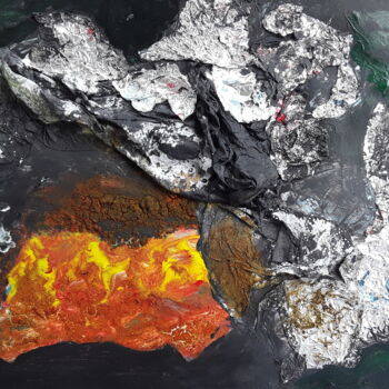 Pittura intitolato "The Eruption" da Sven W. Dahlke, Opera d'arte originale, Acrilico
