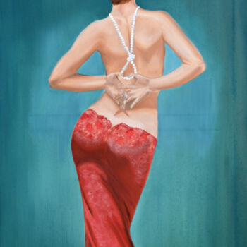 Painting titled "The Pearl" by Svetlana Bagdasaryan, Original Artwork, Oil