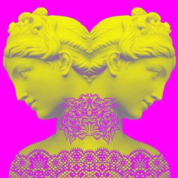Arte digitale intitolato "Gold Venus&Venus Pi…" da Svetlana Fabrikant, Opera d'arte originale, Pittura digitale Montato su A…