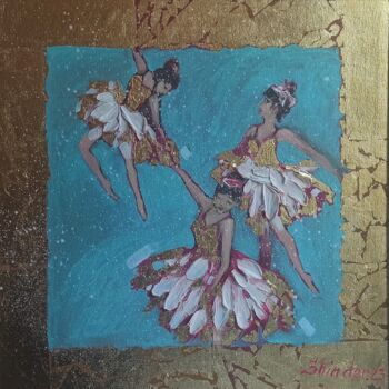 Schilderij getiteld "Ballet Painting Bal…" door Svetlana Sindere, Origineel Kunstwerk, Olie Gemonteerd op Karton