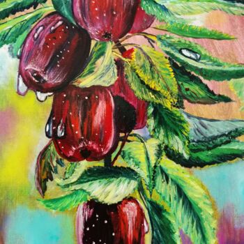 Painting titled "Apples" by Svetlana Kunegina, Original Artwork, Oil