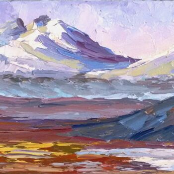 Ζωγραφική με τίτλο "Lilac Mountains of…" από Svetlana Shcherilya, Αυθεντικά έργα τέχνης, Λάδι