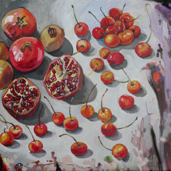 Peinture intitulée "Taste of Red" par Sviatlana Danskaya, Œuvre d'art originale, Acrylique