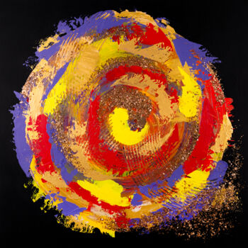Painting titled "Wheel of Fortune" by Svitlana Miku, Original Artwork, Acrylic