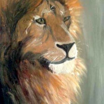 绘画 标题为“Le règne du Lion” 由Sybartiste, 原创艺术品, 油