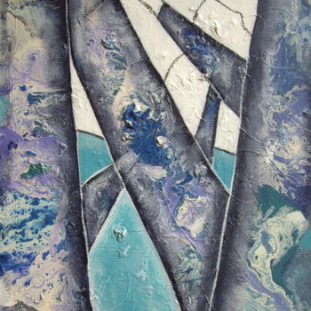 Ζωγραφική με τίτλο "Arbres 2" από Sylvie Oliveri, Αυθεντικά έργα τέχνης, Ακρυλικό