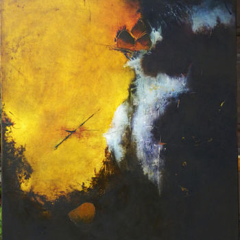 Malerei mit dem Titel "Ce qui advint" von Sylviane Lacroze, Original-Kunstwerk, Öl
