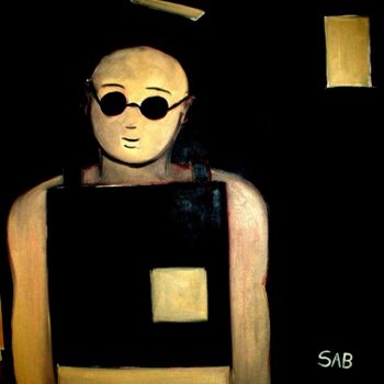 "Bob in Bagdad" başlıklı Tablo Sylvia Adjabroux tarafından, Orijinal sanat, Petrol
