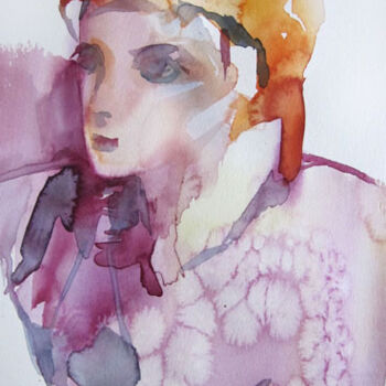 Painting titled "Rêver" by Sylvia Baldeva, Original Artwork, Watercolor