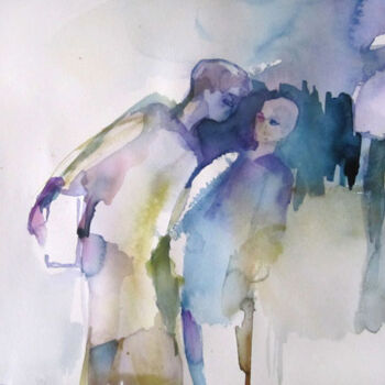 Malarstwo zatytułowany „Rumeur” autorstwa Sylvia Baldeva, Oryginalna praca, Akwarela