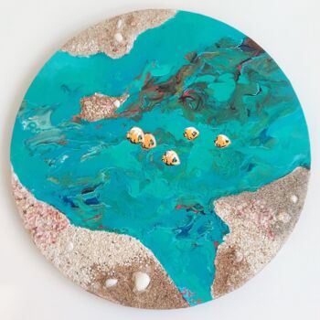 Peinture intitulée "TERRE MER" par Sylvia Fuet, Œuvre d'art originale, Acrylique