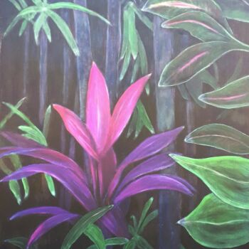 Painting titled "JUNGLE A BALI" by Sylvid, Original Artwork, Acrylic