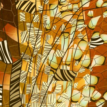 Digitale Kunst mit dem Titel "Virtuel menhir" von Sylvie Dessert (Syl), Original-Kunstwerk, Digitale Malerei