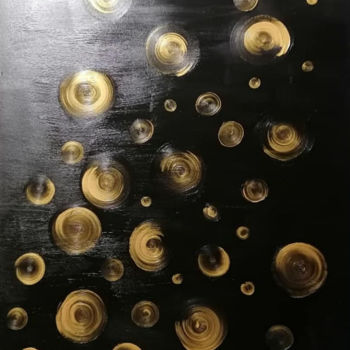 Painting titled "Les disques d'or" by Sylvie Léandre, Original Artwork, Acrylic