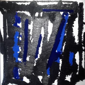Malerei mit dem Titel "presque bleu" von Pierre Locci, Original-Kunstwerk, Acryl