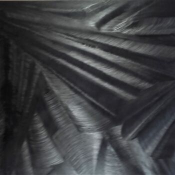 Schilderij getiteld "NOIR PROFOND L2" door Pierre Locci, Origineel Kunstwerk, Acryl