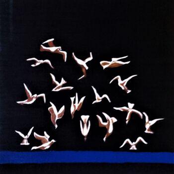 Peinture intitulée "les mouettes" par Pierre Locci, Œuvre d'art originale, Acrylique