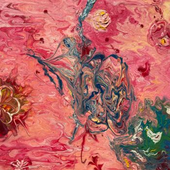 Peinture intitulée "Couleurs folles Rose" par Sylvie Prade, Œuvre d'art originale, Acrylique Monté sur Châssis en bois