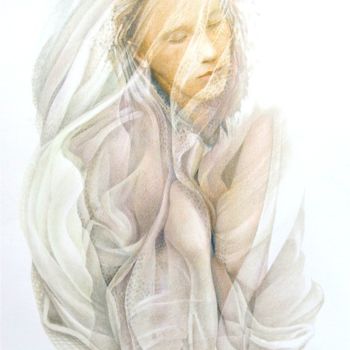 Disegno intitolato "Voilâges" da Sylvie Talon, Opera d'arte originale, Matita