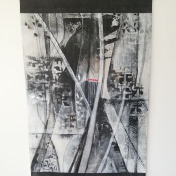 Картина под названием "Kakémono, Le saut d…" - Sylvie Tchitchek, Подлинное произведение искусства, Акрил