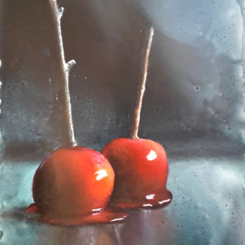 Pintura titulada "Douceur de pommes d…" por Sylvie Pioli, Obra de arte original, Acuarela