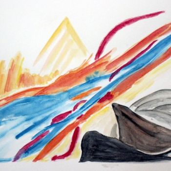 Pittura intitolato "2012-05" da Sylvie Prette, Opera d'arte originale, Acquarello
