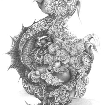 Dessin intitulée "Spacewalker" par Symona Colina, Œuvre d'art originale, Graphite