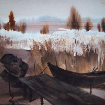 Pittura intitolato "Скоро зима   Winter…" da Syrov, Opera d'arte originale