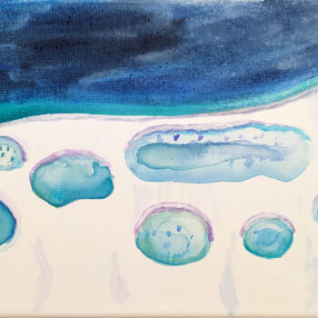 Painting titled "Island 15" by Szabrina Maharita, Original Artwork, Watercolor