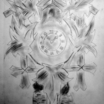 Drawing titled "clocks" by Tom Schrijver, Original Artwork, Pencil