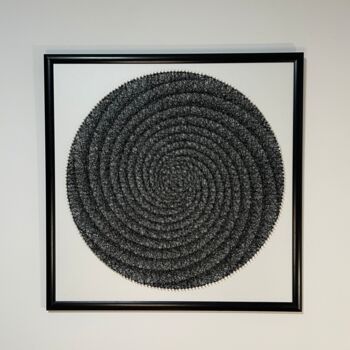 Arte textil titulada "Infinite Loop" por Tabloucufire, Obra de arte original, Hilorama Montado en Bastidor de camilla de mad…