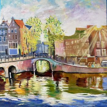 Painting titled "Amsterdam" by Tahira Quliyeva, Original Artwork, Oil