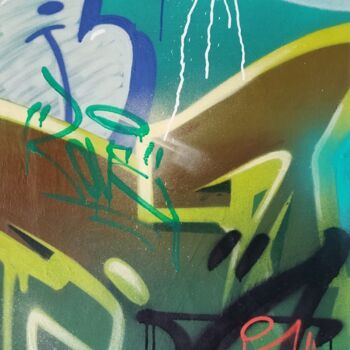 Картина под названием "Canvas graffiti" - Talu, Подлинное произведение искусства, Рисунок распылителем краски