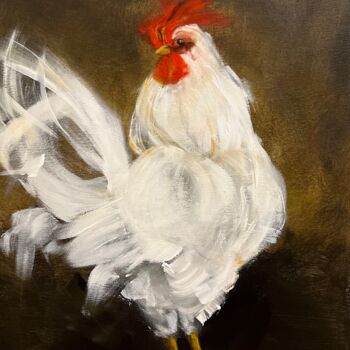 Malarstwo zatytułowany „The Rooster” autorstwa Tamara Andjus, Oryginalna praca, Akryl