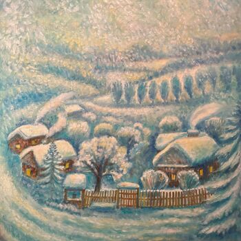 제목이 "Winter"인 미술작품 Tamara Michel로, 원작, 기름 나무 들것 프레임에 장착됨