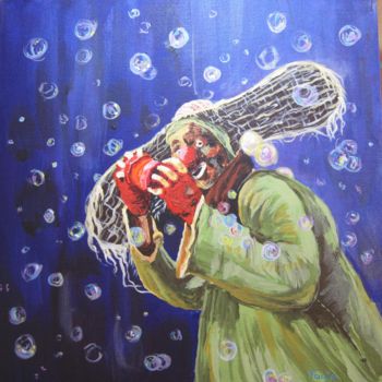 Peinture intitulée "Clown" par Tania Ohse, Œuvre d'art originale, Acrylique