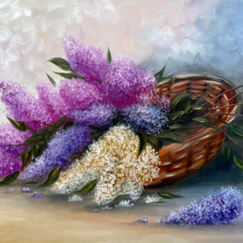 Painting titled "Lilac" by Tanja Frost, Original Artwork, Oil