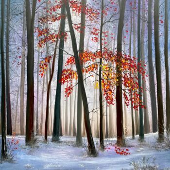 「Magic forest tree -…」というタイトルの絵画 Tanja Frostによって, オリジナルのアートワーク, オイル