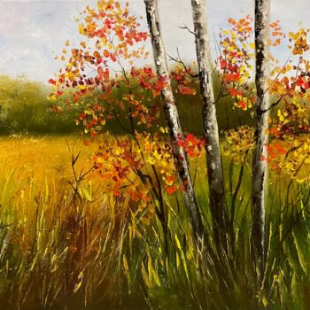 제목이 "Colorful autumn for…"인 미술작품 Tanja Frost로, 원작, 기름 나무 들것 프레임에 장착됨