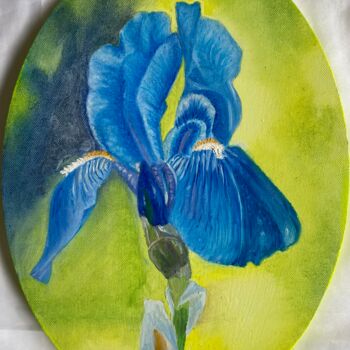 Pintura intitulada "Iris" por Tanja Olsson, Obras de arte originais, Óleo Montado em Outro painel rígido
