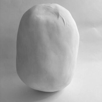 Escultura titulada "Egg #3 of sculptura…" por Tanya Klyat, Obra de arte original, Yeso